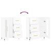 vidaXL Buffet Blanc brillant 69,5x34x90 cm Bois d'ingénierie
