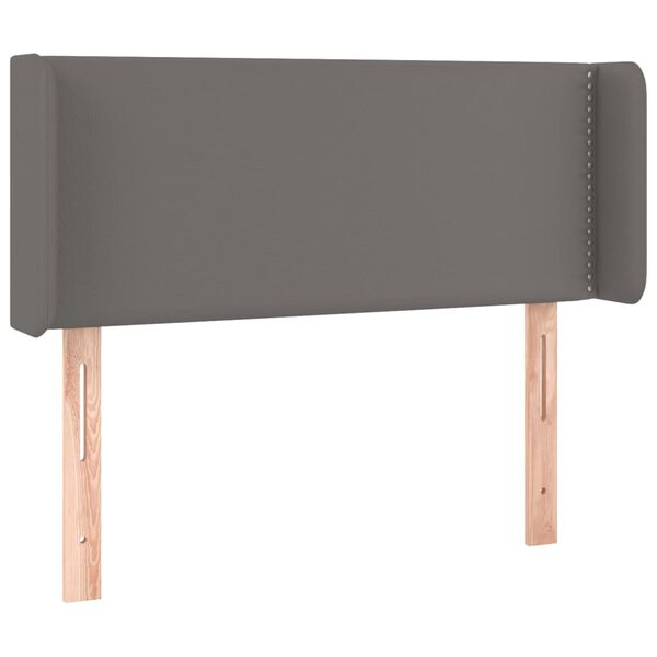 vidaXL T&ecirc;te de lit &agrave; LED Gris 83x16x78/88 cm Similicuir