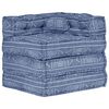 vidaXL Pouf modulaire Indigo Tissu
