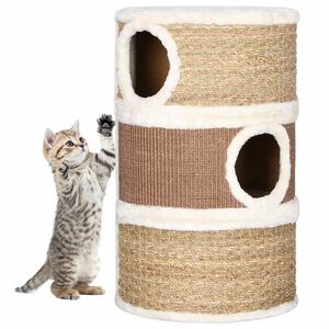 vidaXL Tonneau &agrave; gratter pour chats 60 cm Herbiers marins