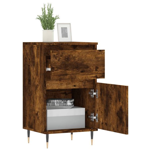 vidaXL Buffet ch&ecirc;ne fum&eacute; 40x35x70 cm bois d'ing&eacute;nierie