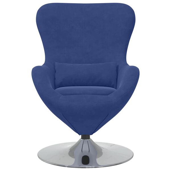 vidaXL Fauteuil &oelig;uf Bleu police Velours