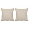 vidaXL Coussins décoratifs lot de 2 Crème 40x40 cm Tissu microfibre