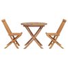 vidaXL Ensemble de salle &agrave; manger pour jardin 3 pc Marron
