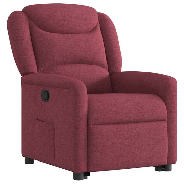 vidaXL Fauteuil inclinable rouge bordeaux tissu