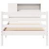 vidaXL Lit biblioth&egrave;que sans matelas blanc 90x200cm bois de pin massif
