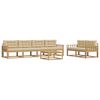 vidaXL Ensemble de canap&eacute;s d'ext&eacute;rieur 6 pc Blanc et Beige