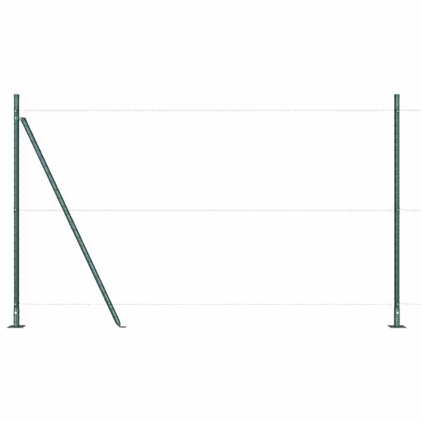 vidaXL Poteau de cl&ocirc;ture. 52 pcs Gris 3,2 x 3,2 x 88,5 cm