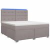 vidaXL Lit boxspring avec matelas Taupe 160 x 200 cm Tissu