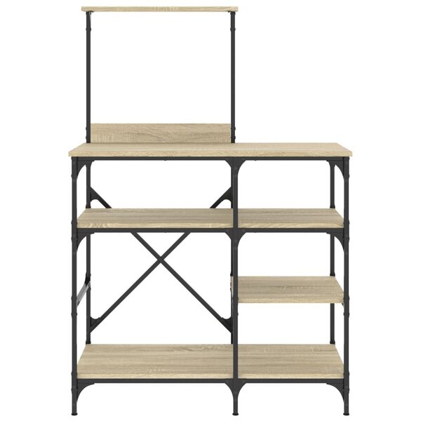 vidaXL Support de boulanger ch&ecirc;ne sonoma 90x40x132 cm