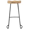 vidaXL Tabourets de bar Gavin lot de 2 bois de manguier massif