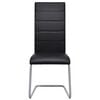 vidaXL Chaises &agrave; manger cantilever lot de 6 noir similicuir