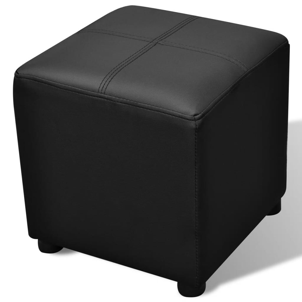 Pouf Rangement Simili Cuir Marron - Banc 2 Places Pliable - 300 Kg Charge Max - Idéal Salon Et Stockage