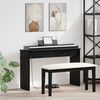 vidaXL Stand de clavier Ch&ecirc;ne noir 100 x 32 x 64 cm Bois d'ing&eacute;nierie