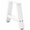 vidaXL Pieds de table basse en forme de A, 2 pi&egrave;ces, blanc, 50 x (30-31) cm, acier
