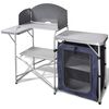 vidaXL Unit&eacute; de cuisine de camping pliable avec pare-vent Aluminium