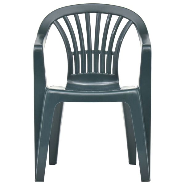 vidaXL Chaises empilables de jardin 45 pcs Plastique Vert