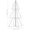 vidaXL Arbre de Noël cône 300 LED d'intérieur/d'extérieur 120x220 cm