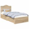 vidaXL Cadre de lit Ch&ecirc;ne Sonoma 70 x 190 cm Bois d'ing&eacute;nierie
