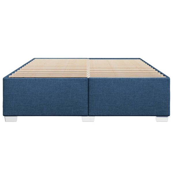 vidaXL Cadre de lit sans matelas bleu 180x200 cm tissu