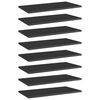 vidaXL Panneaux biblioth&egrave;que 8 pcs Noir brillant 60x30x1,5cm Agglom&eacute;r&eacute;