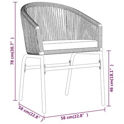 vidaXL Ensemble de salle à manger de jardin 5 pcs Marron