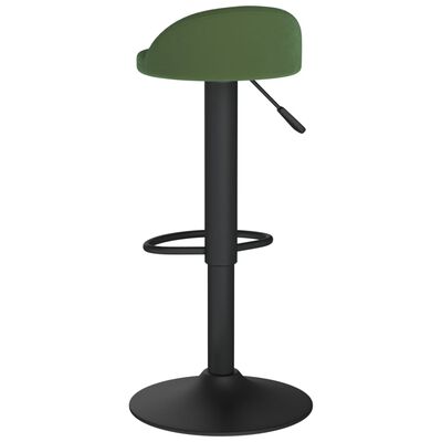 vidaXL Tabourets de bar lot de 2 vert foncé velours