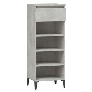 vidaXL &Eacute;tag&egrave;re &agrave; chaussures Gris b&eacute;ton 40x36x105 cm Bois d'ing&eacute;nierie