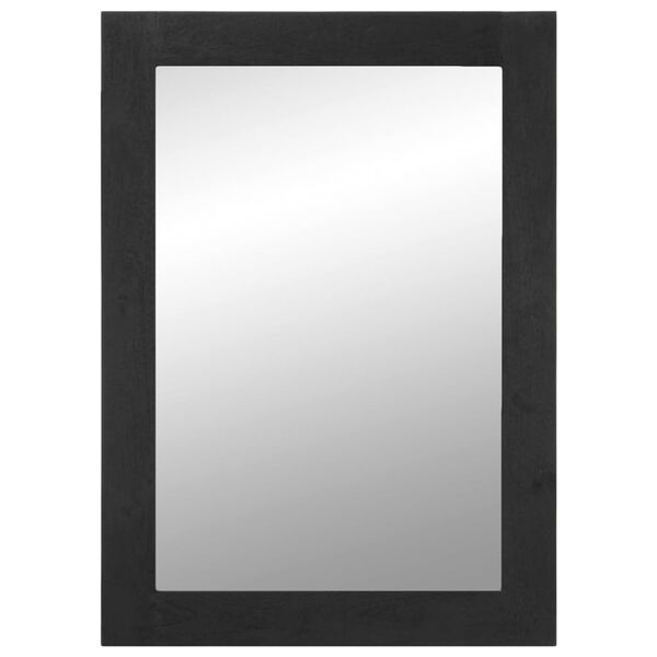 vidaXL Miroir de bain noir 50x70x2,5 cm bois d'ingénierie et laiton