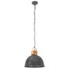 vidaXL Lampe suspendue industrielle Gris Rond 51 cm E27 Manguier