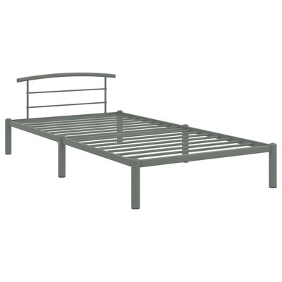 vidaXL Cadre de lit sans matelas gris métal 100x200 cm