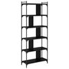 vidaXL Biblioth&egrave;que Ch&ecirc;ne noir 76 x 32 x 192 cm Bois d'ing&eacute;nierie