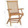vidaXL Chaises pliables de jardin lot de 4 Bois de teck solide