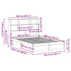 vidaXL Lit bibliothèque sans matelas 160x200 cm bois massif de pin