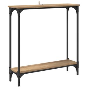 vidaXL Table console Ch&ecirc;ne artisanal 75 x 22,5 x 75 cm