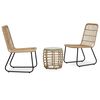 vidaXL Ensemble de bistro 3 pcs R&eacute;sine tress&eacute;e Ch&ecirc;ne