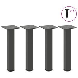 vidaXL Pieds de table basse 4 pi&egrave;ces Anthracite 30-32 cm Acier