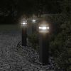 vidaXL Lampadaire d'ext&eacute;rieur avec sortie noir 50 cm aluminium