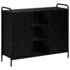 vidaXL Buffet Ch&ecirc;ne noir 97 x 33 x 81 cm Bois d'ing&eacute;nierie