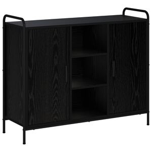 vidaXL Buffet Ch&ecirc;ne noir 97 x 33 x 81 cm Bois d'ing&eacute;nierie