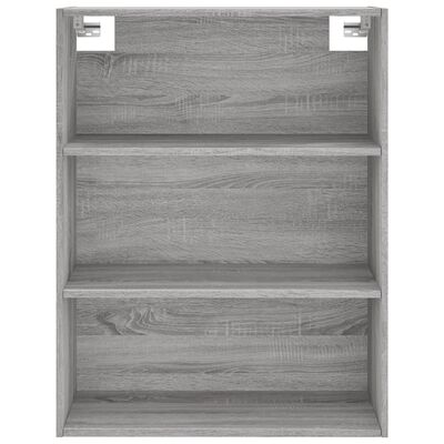 vidaXL Buffet haut Sonoma gris 69,5x34x180 cm Bois d'ingénierie