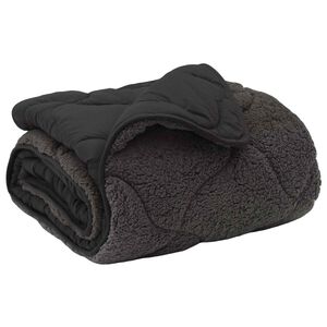 vidaXL Duvet complet toute l'ann&eacute;e Matelass&eacute; Anthracite 135 x 200 cm