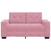 vidaXL | Canap&eacute; Loveseat | avec coussin Rose Velours