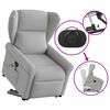 vidaXL Fauteuil de massage inclinable gris nuage tissu