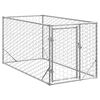 vidaXL Niche d'ext&eacute;rieur pour chien avec porte 2x1x1 m acier galvanis&eacute;