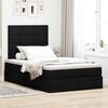 vidaXL Cadre de lit ottoman avec matelas noir 120x190 cm tissu