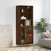 vidaXL Buffet haut Ch&ecirc;ne marron 69,5x34x180 cm Bois d'ing&eacute;nierie