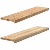 vidaXL Appuis de fen&ecirc;tre 2 pcs non trait&eacute; 100x25x2cm bois ch&ecirc;ne massif