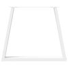vidaXL Pieds de table à manger en forme de V, 3 pièces, blanc, 70 x (72-73,3) cm, acier