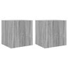 vidaXL Meubles TV muraux et lumi&egrave;res LED 2pcs sonoma gris 40,5x35x40cm